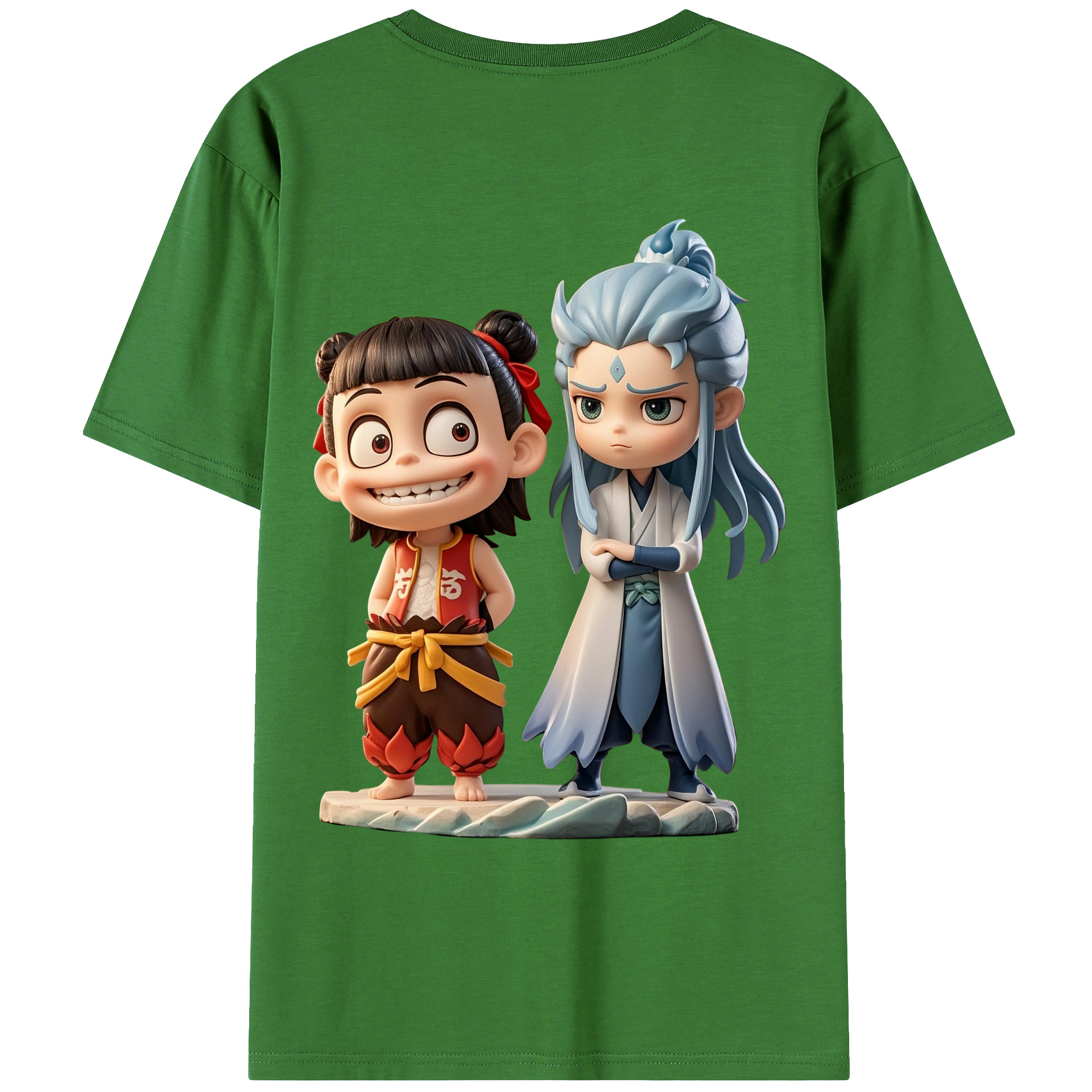 （画像用） Ne Zha 2 ナタ 魔童の大暴れ レディース半袖Tシャツ(バックプリント)